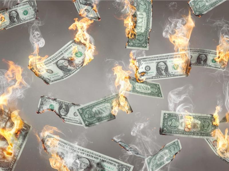 US inflation data cryptocurrency market turmoil burning money