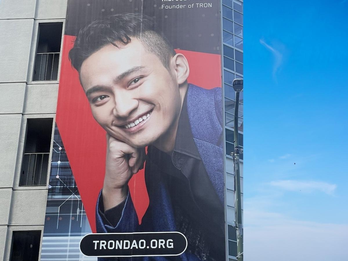 Justin Sun Billboard TRON DAO Advertising