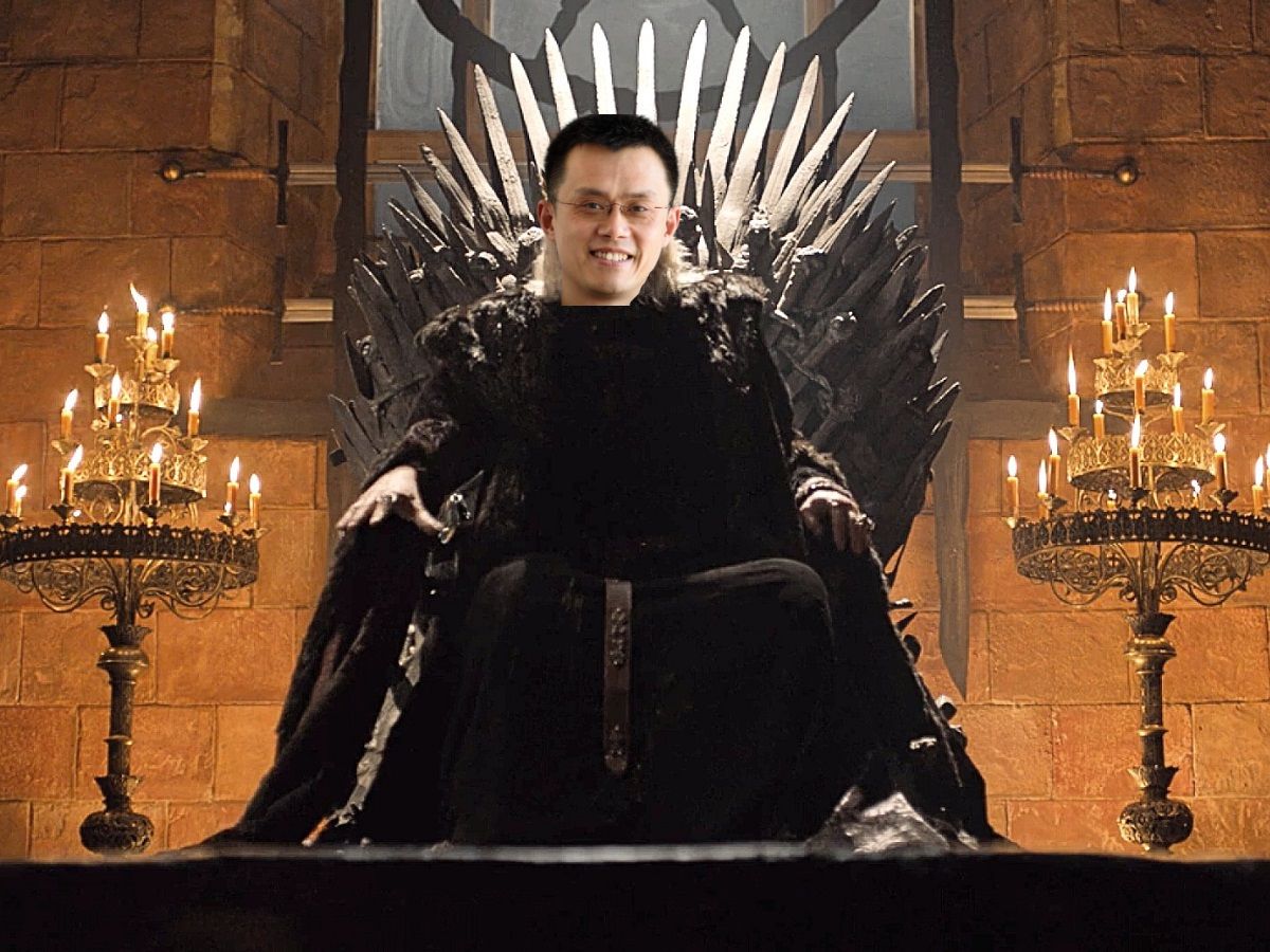 CZ binance iron throne SBF sam bankman fried FTX binance ftx sbf cz fight