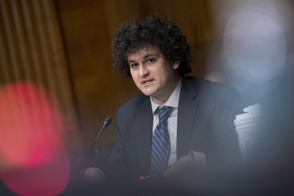 Sam Bankman-Fried, founder and chief executive officer of FTX Cryptocurrency Derivatives Exchange, speaks during a Senate Agriculture, Nutrition and Forestry Committee hearing in Washington speaking on the FTX Collapse