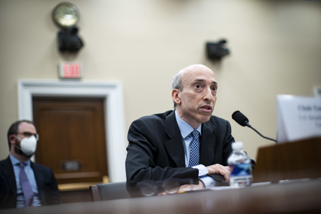 Gary Gensler FTX, chairman of the U.S. Securities and Exchange Commission (SEC), speaks during a House Appropriation Subcommittee hearing in Washington, D.C., US, on Wednesday, May 18, 2022.
