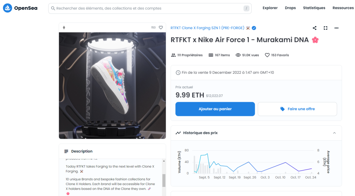 Nike NFT shoe Rtfkt metaverse