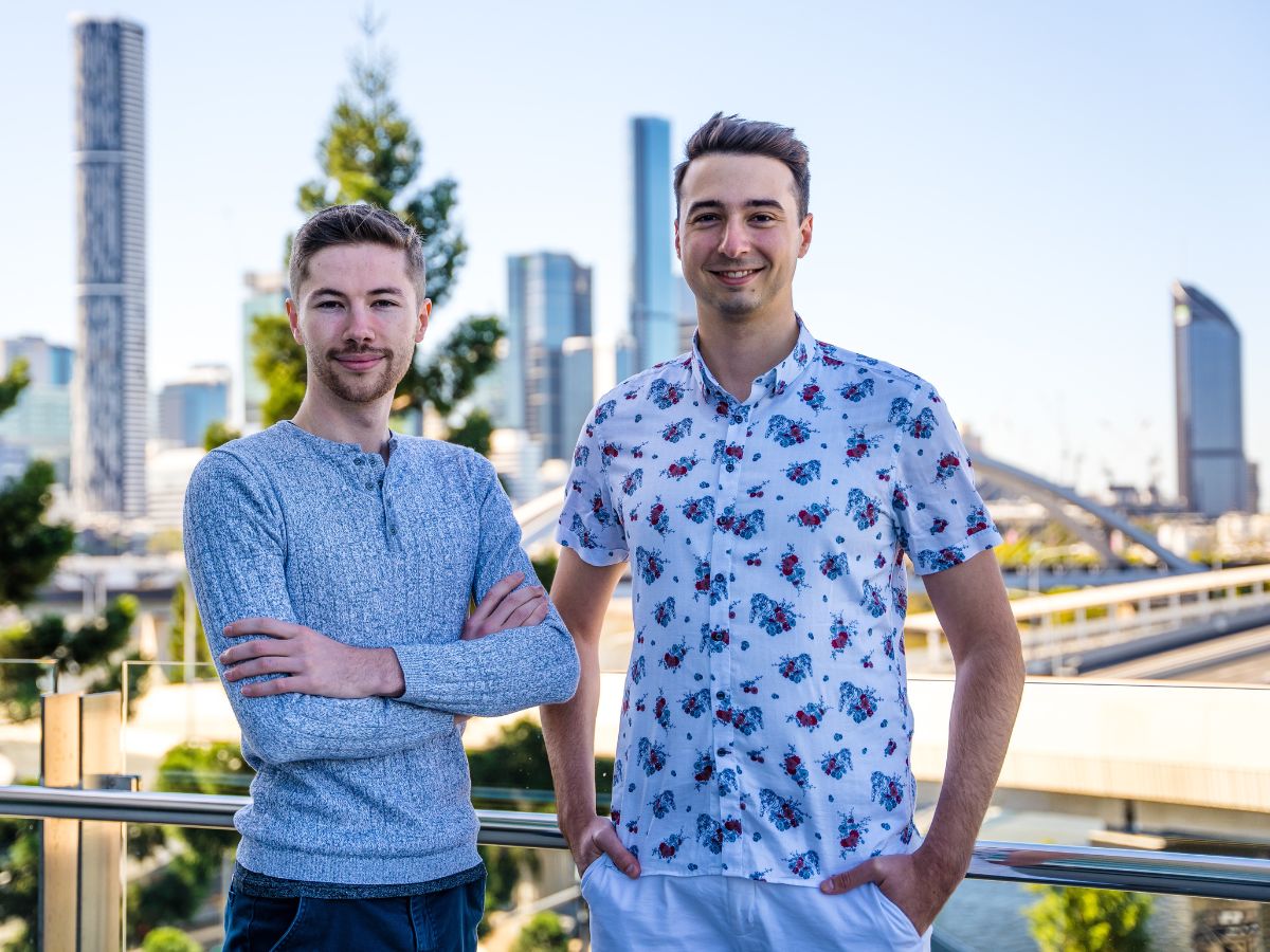 Angus Goldman (L) and Alex Harper of Swyftx cryptocurrency exchange