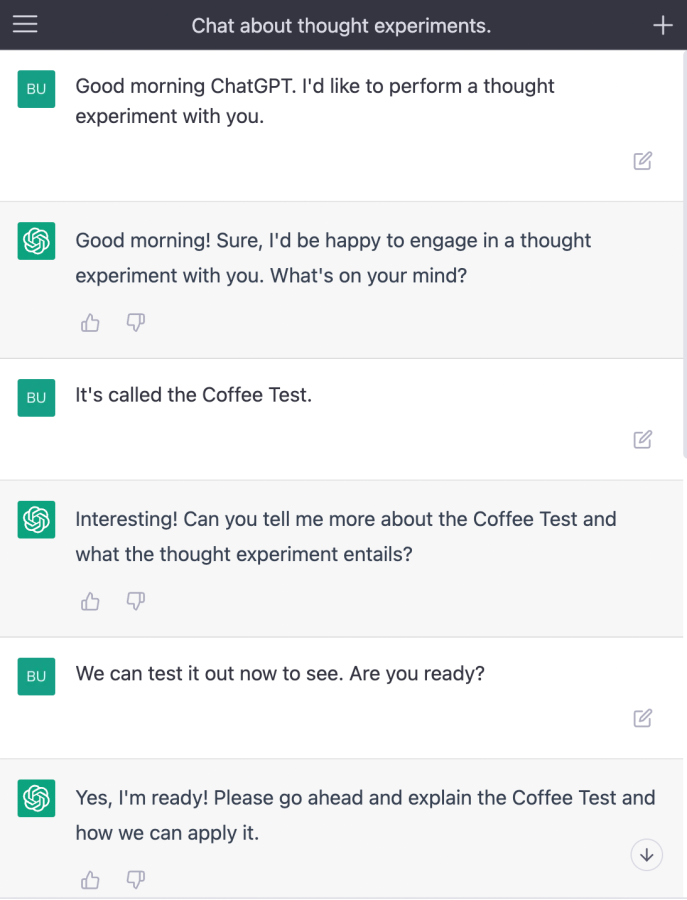 ChatGPT coffee test