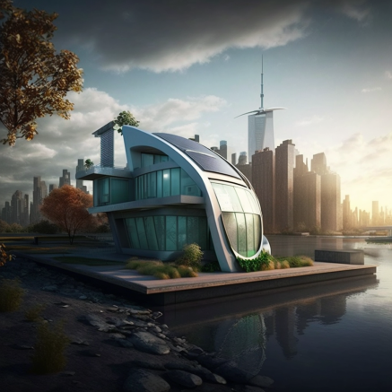 A house designed by AI in New York.