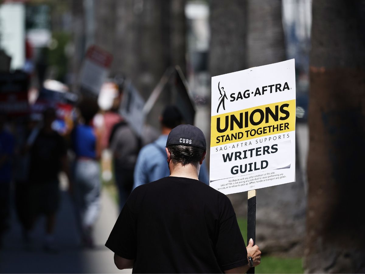 SAG-AFTRA and Hollywood actors have gone on strike. Image source: Getty