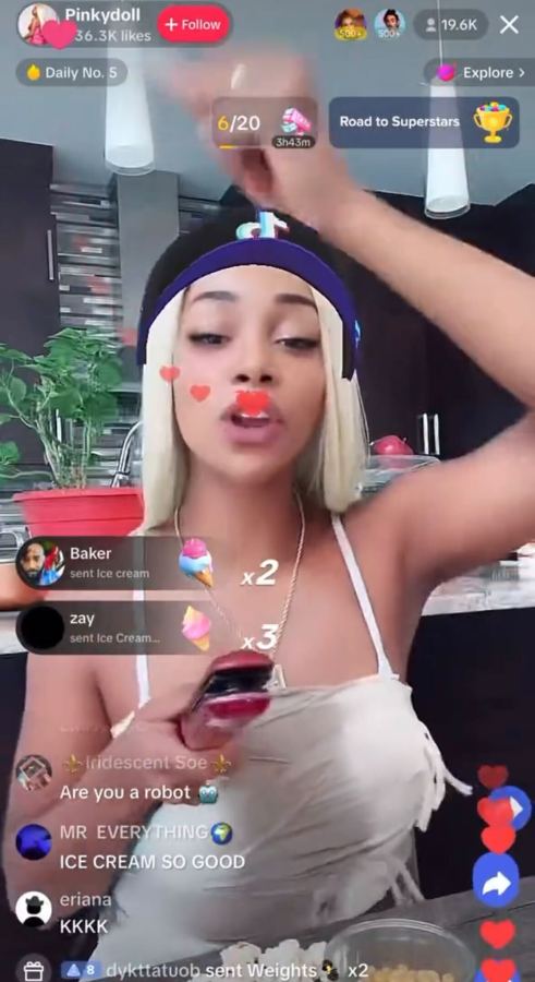 What is NPC streaming? TikTok star Pinkydoll goes viral with “ice cream so  good yes - PopBuzz