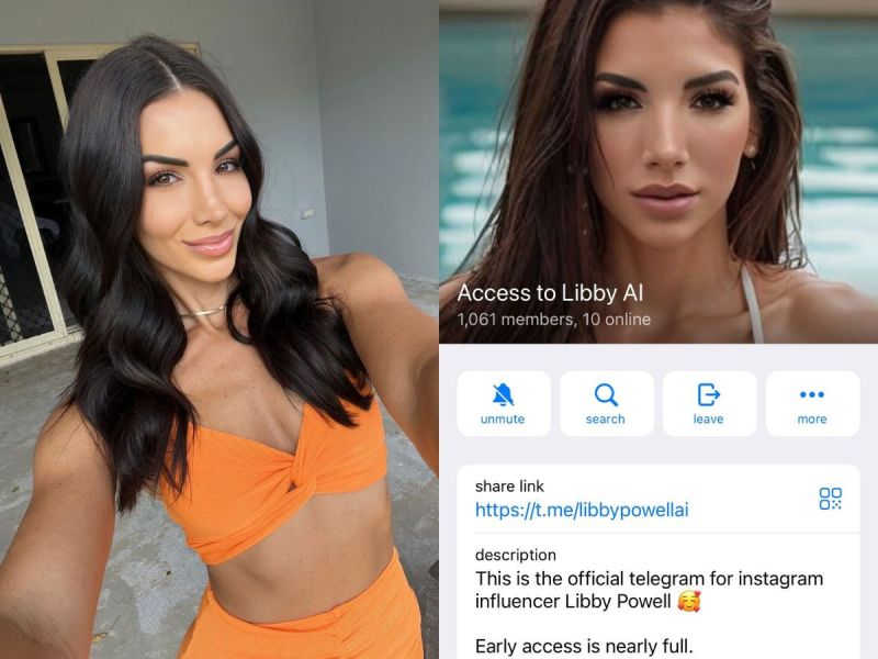 Aussie influencer Libby Powell launched an AI chatbot called Libby AI.