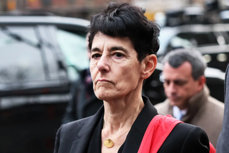 SBFjail time: Barbara Fried watched on as her sone was taken away in handcuffs. Caroline Ellison pled guilty earlier in the year.