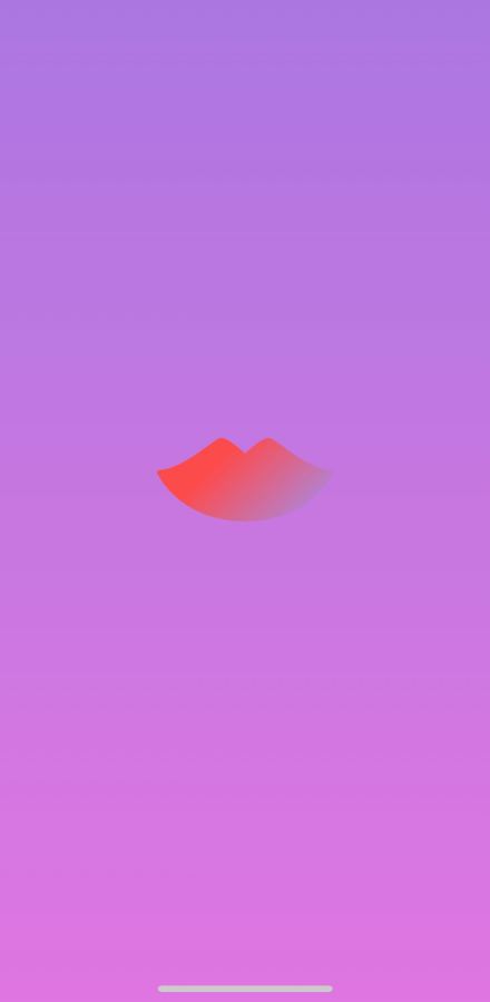 lips on a purple background