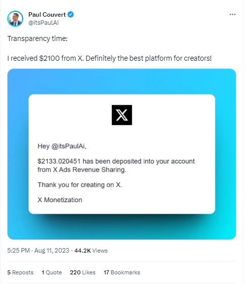 twitter content payment