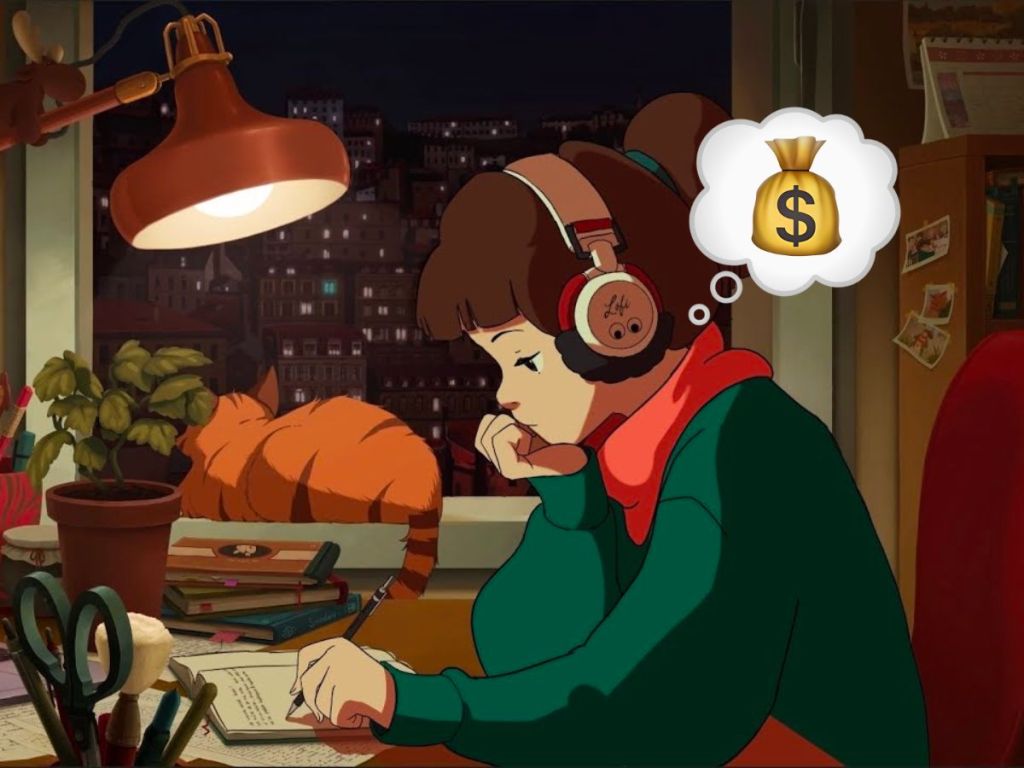 Lo-fi beats girl: finance influencers are teaching followers how to create AI-generated lo-fi videos as a passive income stream.