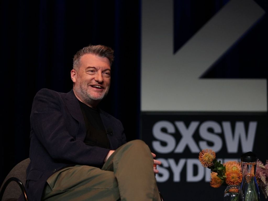 SYDNEY, AUSTRALIA - OCTOBER 18: Charlie Brooker looks on during his keynote session at SXSW Sydney on October 18, 2023 in Sydney, Australia. (Photo by Brendon Thorne/Getty Images for SXSW Sydney)