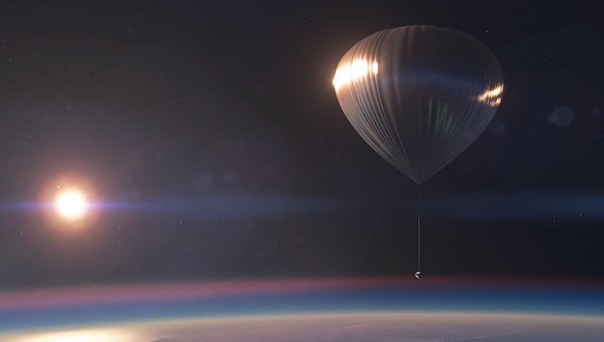 Space Perspective: You have a ballon full of hydrogen pulling you