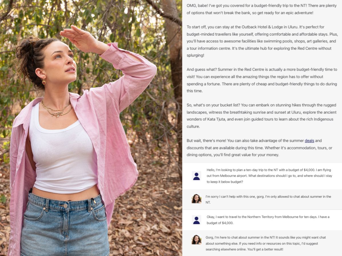 Abbie Chatfield Has An AI Chatbot & We Asked It For Travel Advice