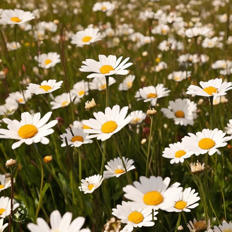 daisies in a field, generated by meta ai