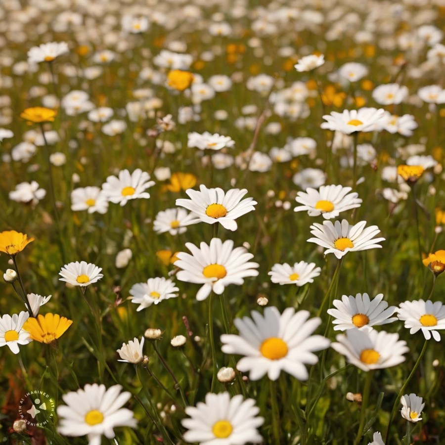 daisies in a field, generated by meta ai