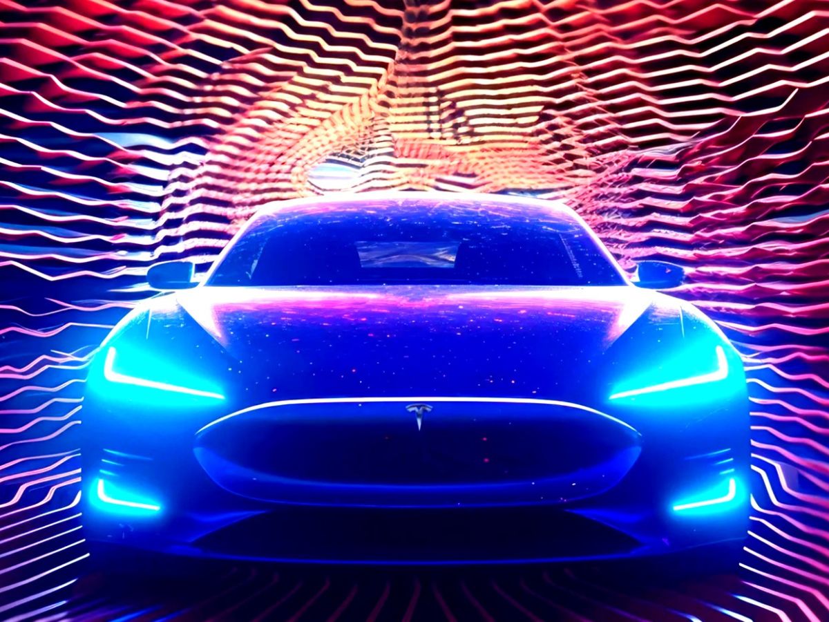 Tesla Light Shows Go Viral by Just Lighting up a Bunch of Teslas