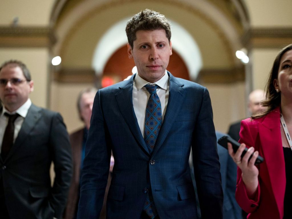 WASHINGTON, DC - JANUARY 11: OpenAI Chief Executive Officer Sam Altman walks on the House side of the U.S. Capitol on January 11, 2024 in Washington, DC. Meanwhile, House Freedom Caucus members who left a meeting in the Speakers office say that they were talking to the Speaker about abandoning the spending agreement that Johnson announced earlier in the week. (Photo by Kent Nishimura/Getty Images)